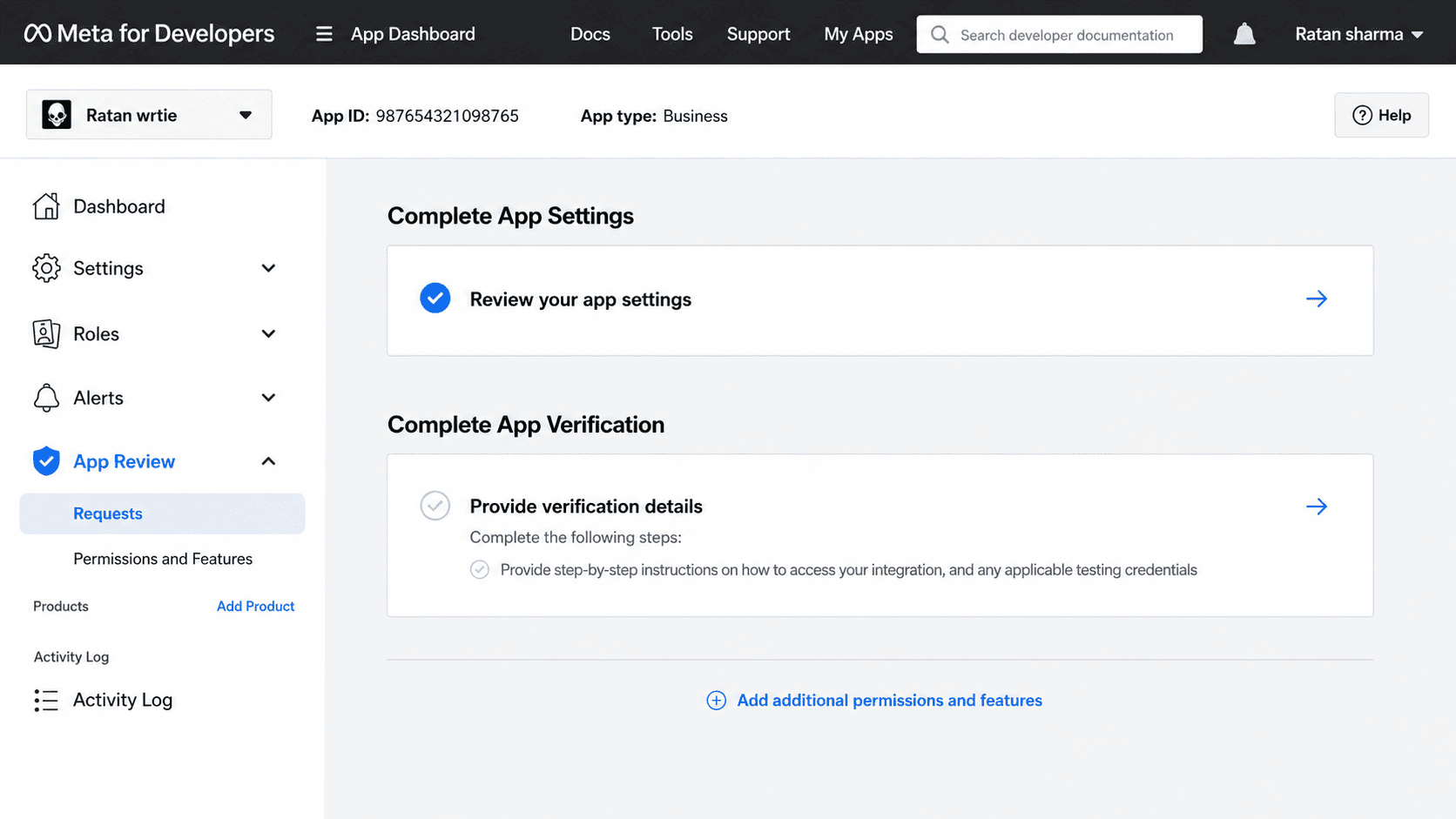 fill up the verification details