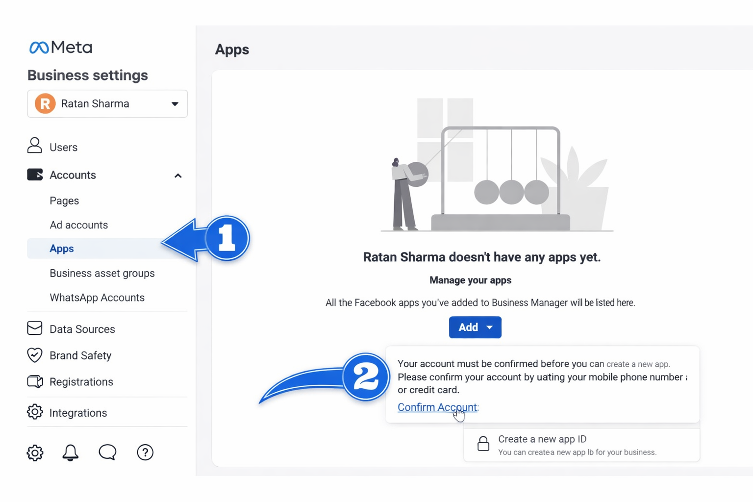 option for go to app