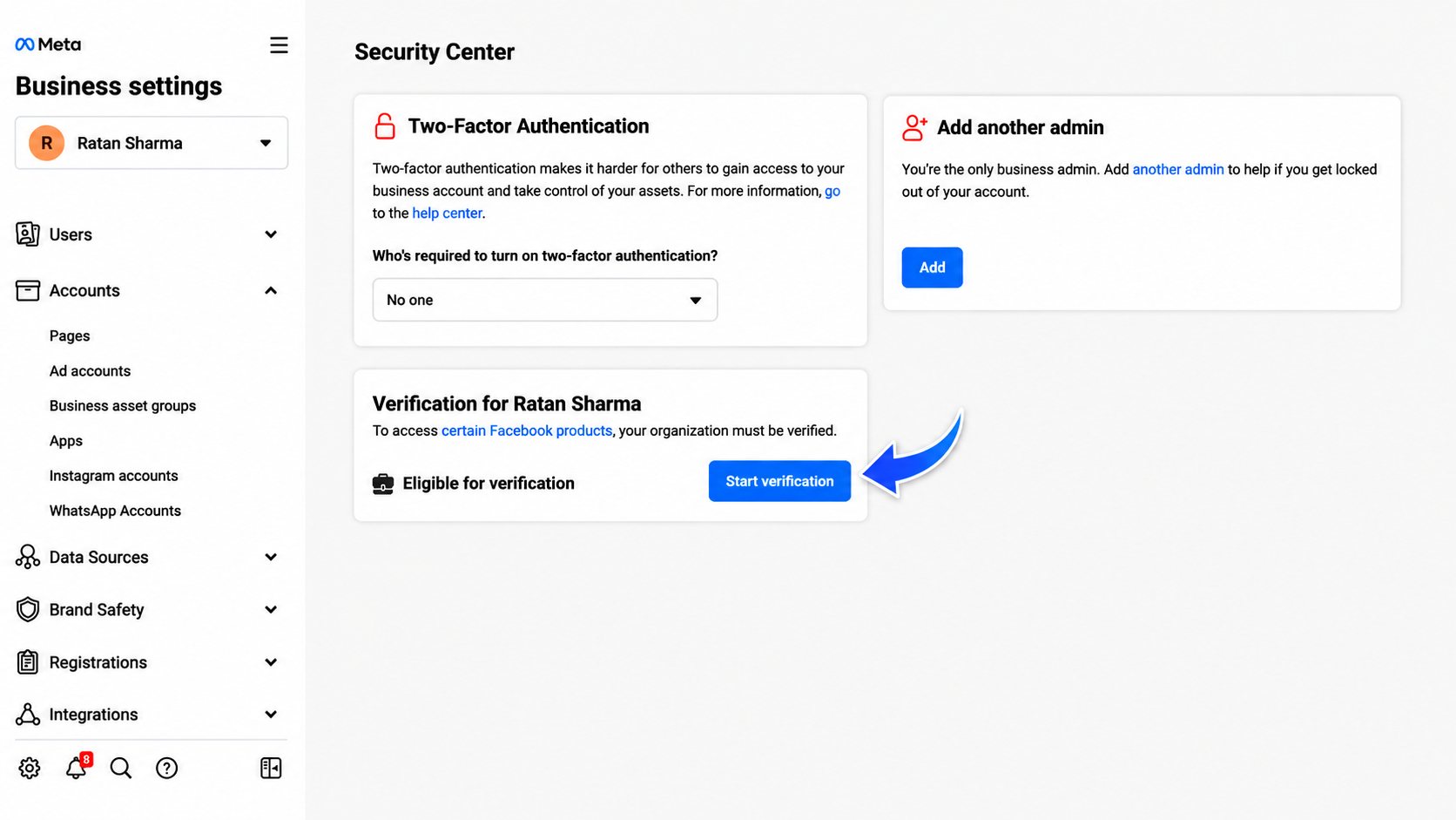 all set to enable verification button