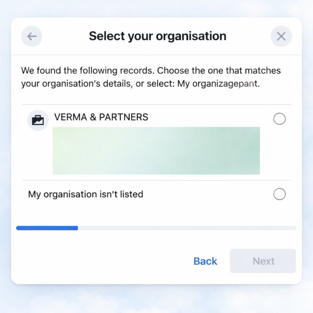  organization not listed