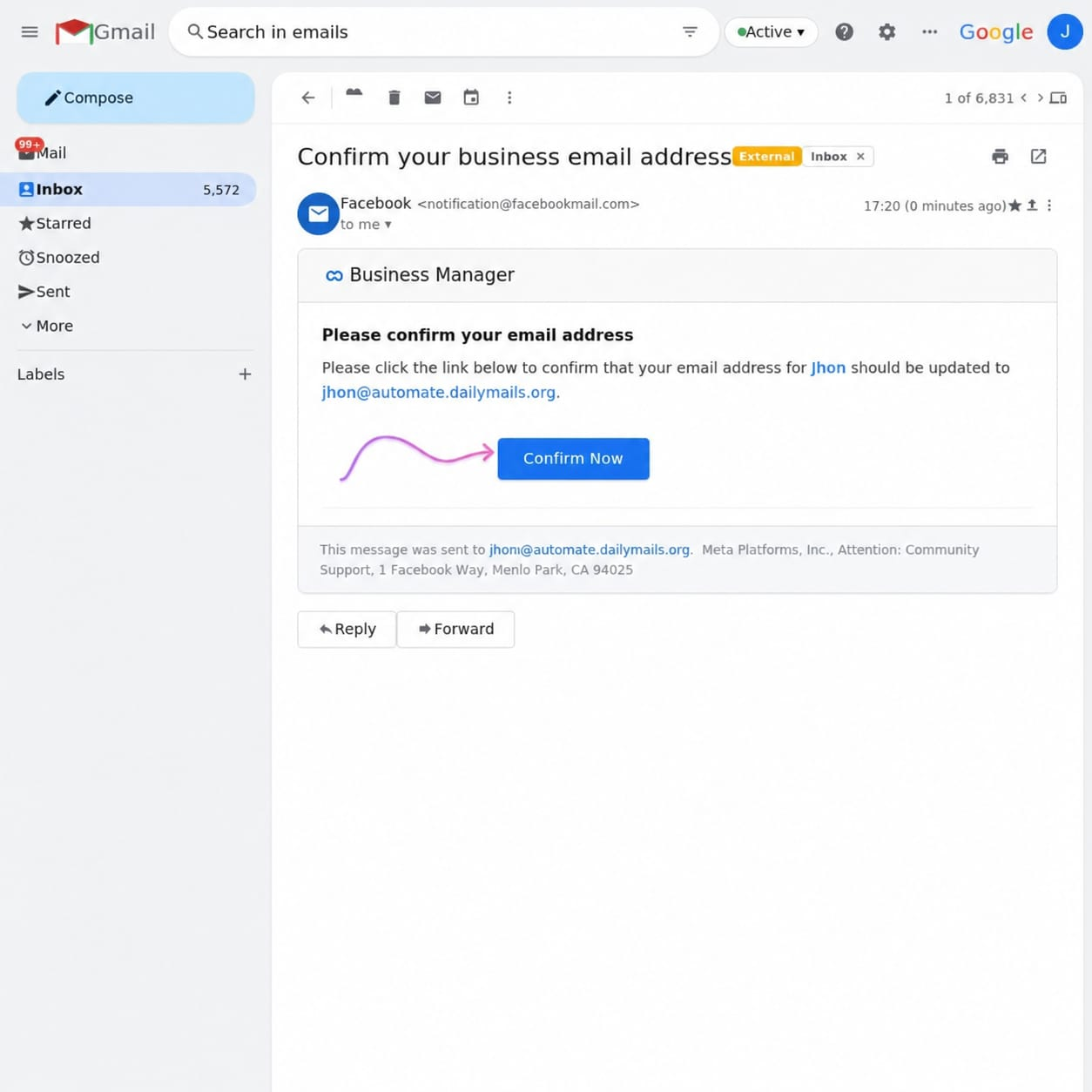 verify email address